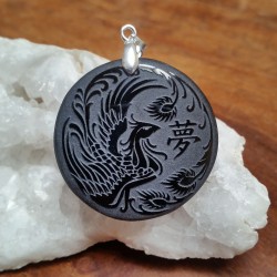 pendentif, amulette de protection Taoïste, grelot chasse fantôme en –  obsidian dragons