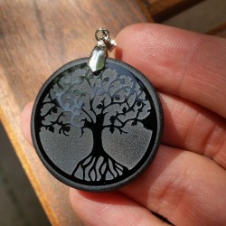 Pendentif OBSIDIENNE Noire...