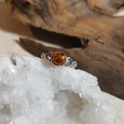 Bague AMBRE Cognac - Argent 925