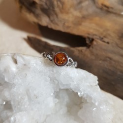 Bague AMBRE Cognac - Argent 925