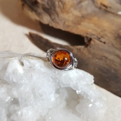 Bague AMBRE Cognac - Argent 925