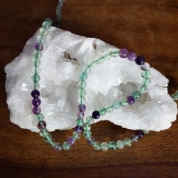 Perle  FLUORITE 5mm / Fil entier