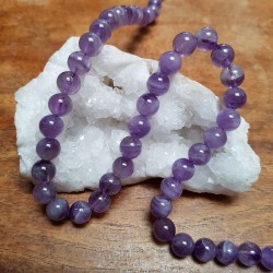 Perle  AMETHYSTE 8mm / Fil entier
