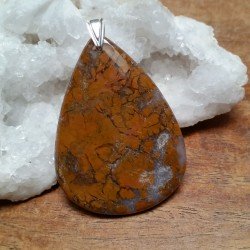 Pendentif  JASPE Jaune (et Agate)