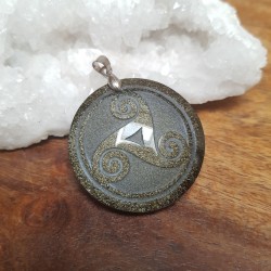 Pendentif  OBSIDIENNE Dorée...