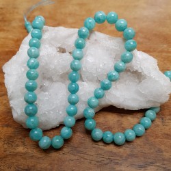 Perle  AMAZONITE 6mm / Fil entier