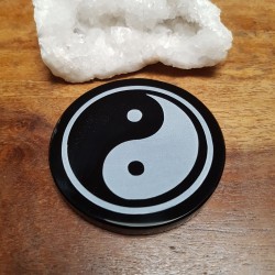 Disque OBSIDIENNE Noire "Yin Yang"